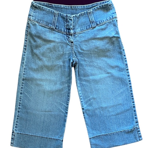 Blue Asphalt Hipster -Low Rise Capri Jeans , Womens Denim Capri Low Rise Jeans - Picture 8 of 15